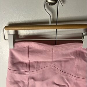 Pink strapless Corset style top
